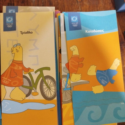 Collectible box with brochures for 2004 Olympic Games sports like new