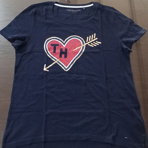 Tommy Hilfiger women's short-sleeve t-shirt blue new, size L
