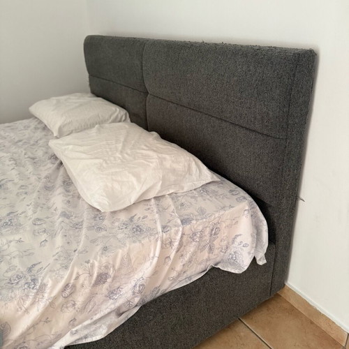 Bed with storage and mattress like new