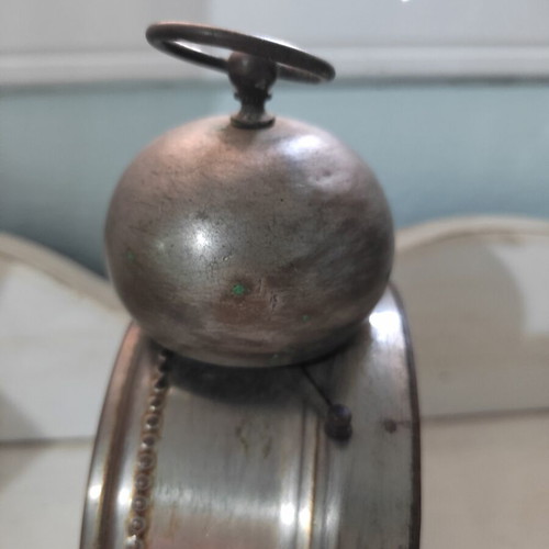 Gustav Becker antique alarm clock 18 cm used, mechanical, non-working