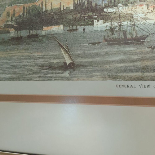 Painting General View of Thessaloniki 1876 like new