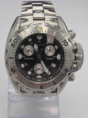Sector 600 Quartz 46mm σαν καινούργιο, ανδρικό ρολόι μαύρο και ασημί