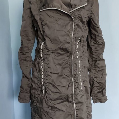 Marc Cain sports designer trench coat, asymmetrical long style