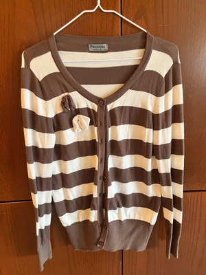 Two-tone cardigan used, size S/M, beige and brown