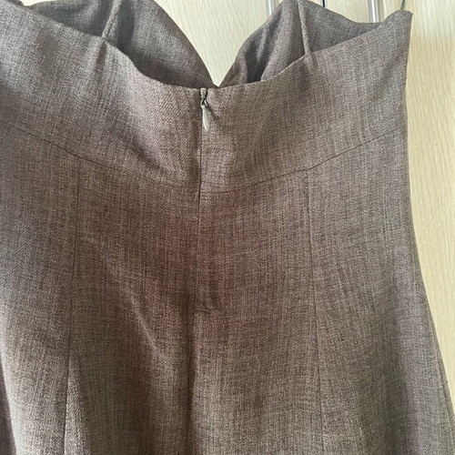 Midi dress khaki XS with crisscross back like new