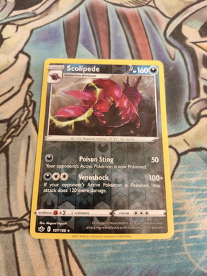 Scolipede Pokemon Card Reverse Holo Chilling Reign like new