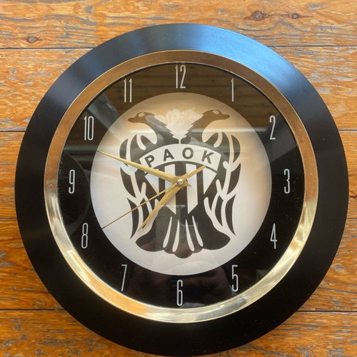 PAOK wall clock new with 30 cm diameter