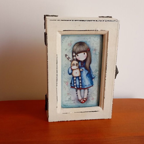 Santoro Gorjuss Storage Box and Figures Hush Little Bunny like new
