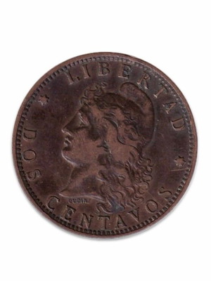 Argentina 2 Centavos Coin 1893 KR9