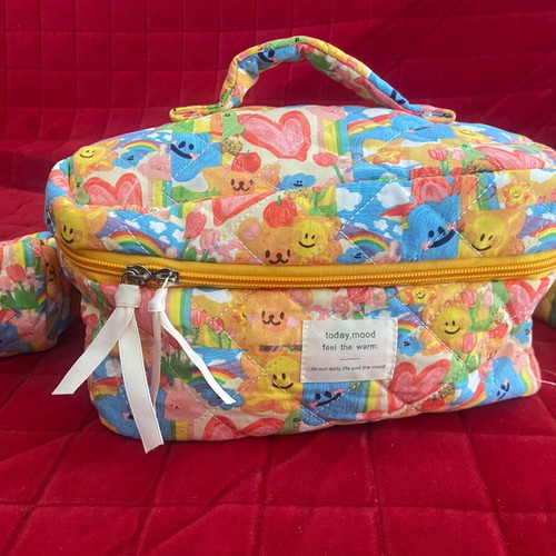 Set of three toiletry bags new, multicolored, various sizes