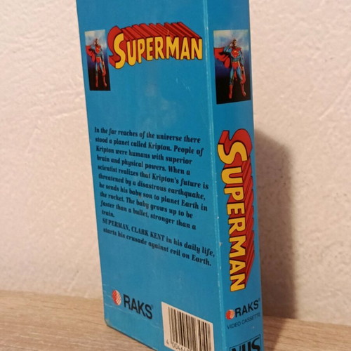 Παλιά promo βιντεοκασέτα Superman Raks σαν καινούργιο, κινούμενα σχέδια