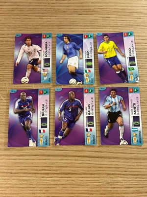 Panini World Cup 2006 single cards pack of 6 used