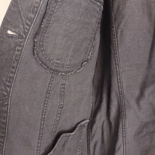 Lee long jacket with belt size M like new, black