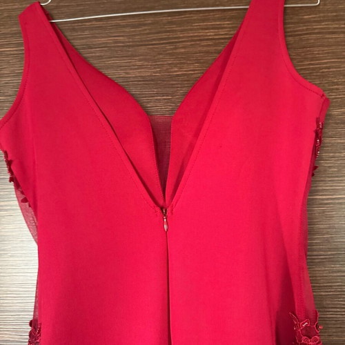 Evening dress with embroidery and side transparencies, mermaid hem M-L like new