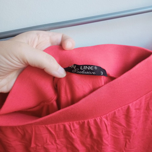 On Line red strapless short dress, like new, size 3