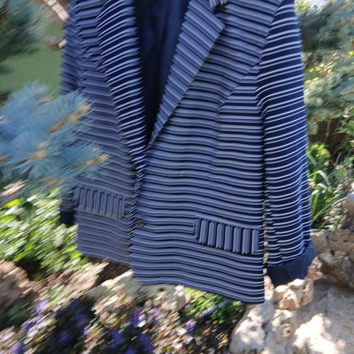 Branded spring summer blazer like new, white and blue