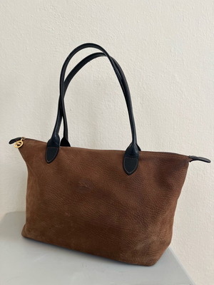 Longchamp shoulder bag used vintage brown leather