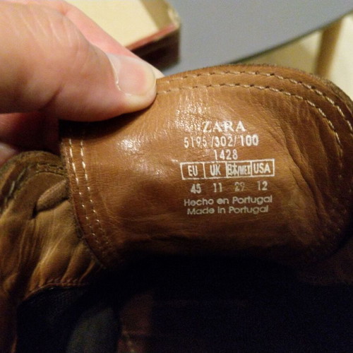 Zara Man Men's Shoes Used Size 45 Brown