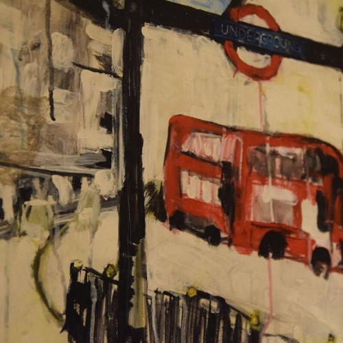 Handmade painting on canvas 70cm x 60cm like new