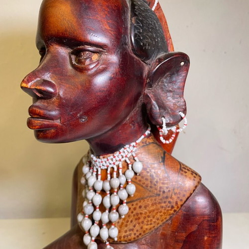 African Statue used, handmade with minor defect