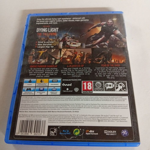 Dying Light The Following Enhanced Edition PS4 game used