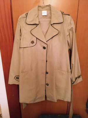Beige trench coat La Redoute Collections new with black details