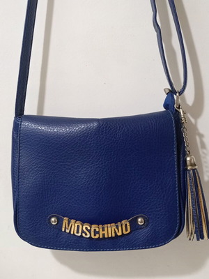Moschino shoulder bag used, blue electric
