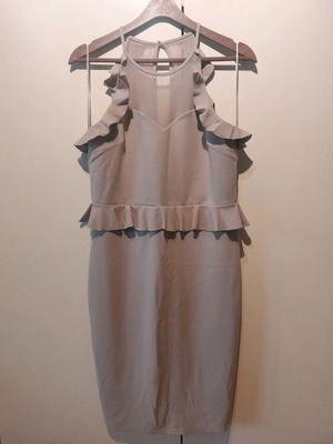 ASOS fitted dress like new, grey and beige, XL