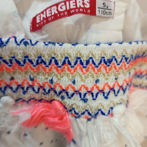 Energiers summer dress for 5 years like new, white and blue