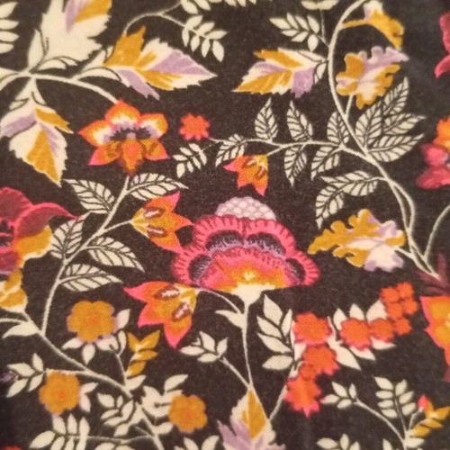 H&M shirt used, black floral M/L