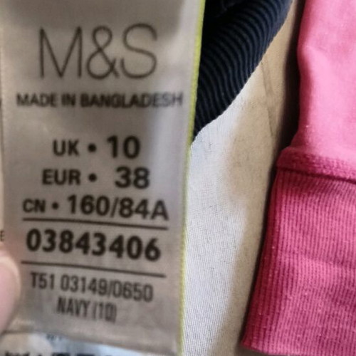 Marks and Spencer cotton blend hoodies used, pack of 2, pink and blue