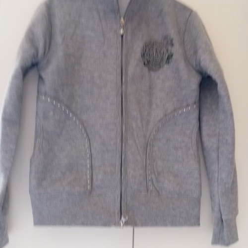 Grey sweatshirt jacket, size S