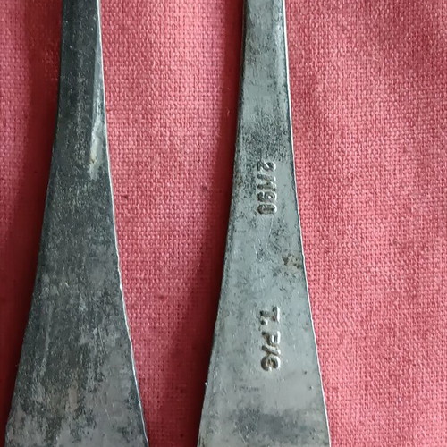 Vintage collectible forks set of 12 used with designs