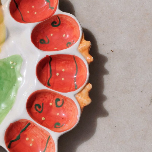 Easter porcelain egg holder new with canary design