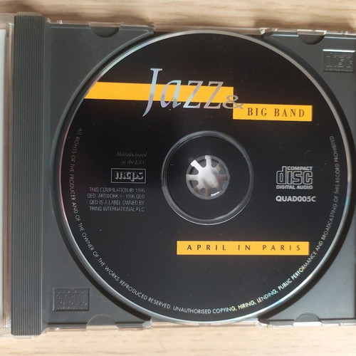 Jazz & Big Band April In Paris CD album like new, 1996, UK import