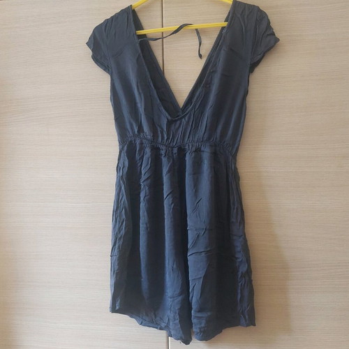 Dark blue one-piece shorts like new, Large/XL with lace detail