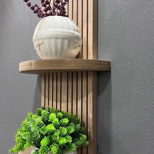 Oak wall shelf new, decorative 54x16 cm