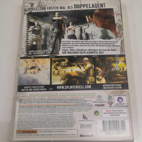 Tom Clancy's Splinter Cell Double Agent Xbox 360 like new