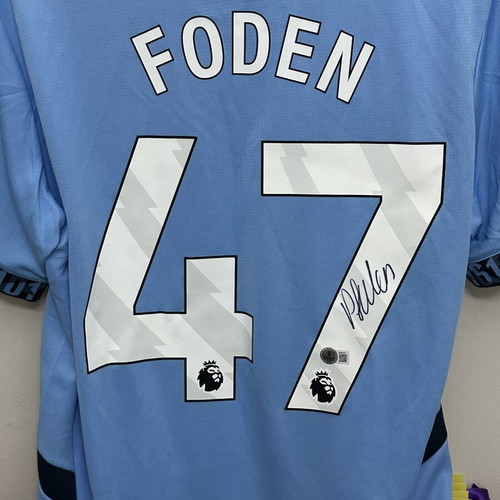 Phil Foden Signed Jersey with Beckett Certification New