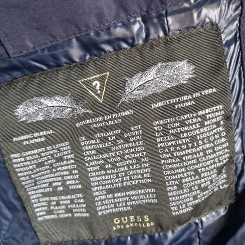 Guess jacket blue like new with down filling