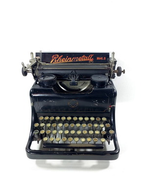 Rheinmetall 9 Typewriter vintage collectible used, needs repair