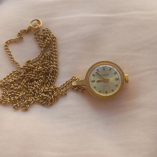 Chaika women's winding pendant watch like new, made in USSR