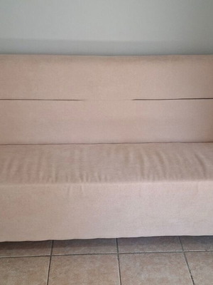 Three-seater sofa beige like new, 210x80x45 cm