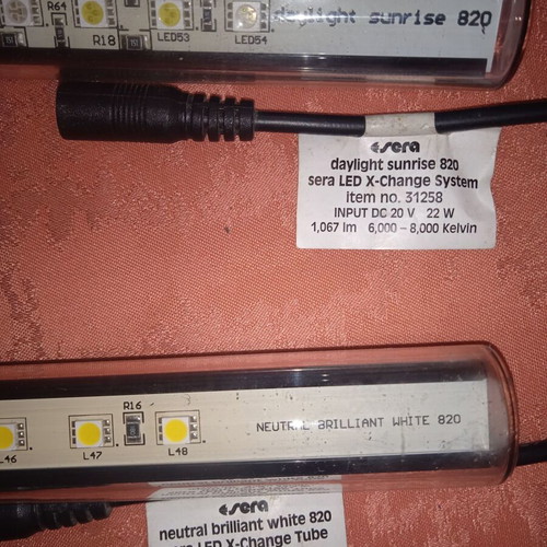 Sera LED X-Change Tube 820mm aquarium light used, Daylight Sunrise 22Watt