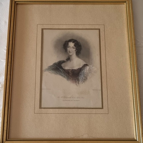 Authentic engravings like new, set of two framed