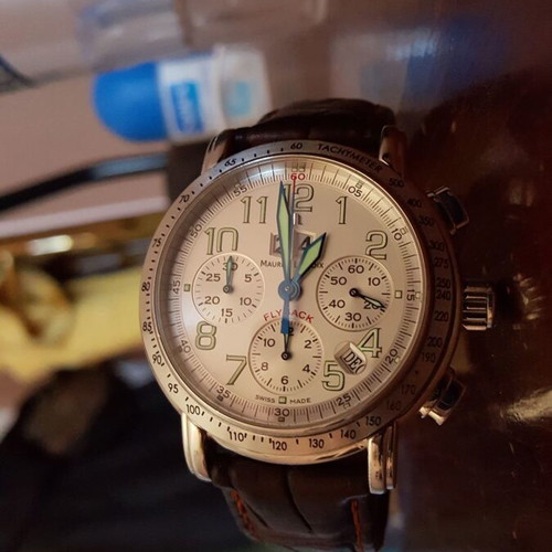 Maurice Lacroix Masterpiece Flyback Aviator chronograph like new