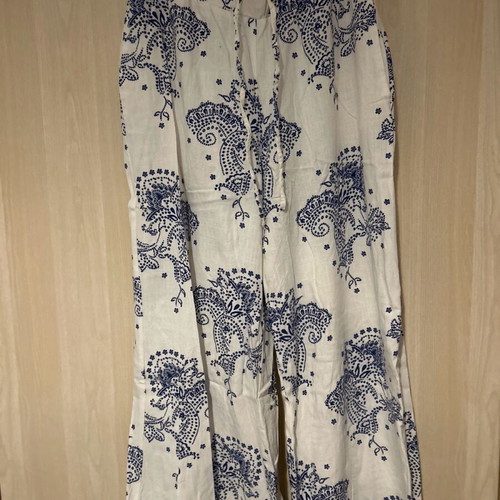 Linen pants with pattern like new, size L