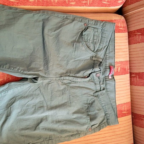 Jeans pants used, green, size XXS