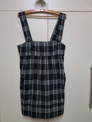 Winter wool dress with straps and zipper, size L, new