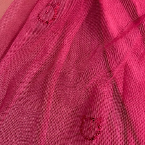 Benetton skirt new, tulle with sequins, size 13-14, dark pink